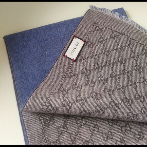 SOLD Gucci monogram reversible wool scarf
